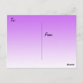 Denken over je paarse bloemen gewoon Gezegde Hi Briefkaart (Achterkant)