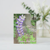 Denken over je Paarse lupine bloemen Briefkaart (Staand voorkant)