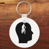 Denken over mountainbiking sleutelhanger (Voorkant)