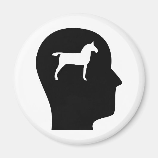Denken over paarden magneet (Voorkant)