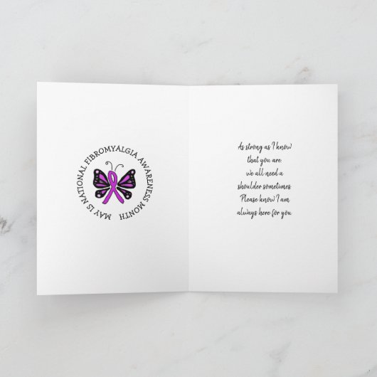 Denken over uw fibromyalgie vlinder kaart (Binnen)