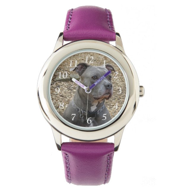 Denken Pitbull genummerd Kind horloge (Voorkant)