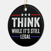 denken terwijl het nog legaal is keramisch ornament (Links)