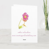 Denken van de Bloem van de Mot van het Dagboek van Kaart (Achterkant)