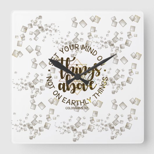 denken vierkante klok (Voorkant)