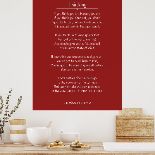 Denken - Walter D. Wintle Poster (Keuken)