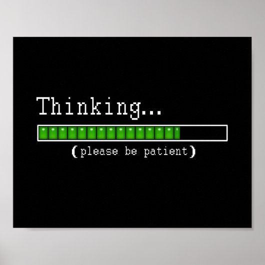 Denken... Wees geduldig poster (Voorkant)