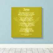Denkend aan een Inspirerend gedicht, Canvas Afdruk (Insitu (Houten vloer))