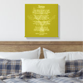 Denkend aan een Inspirerend gedicht, Canvas Afdruk (Insitu (Slaapkamer))