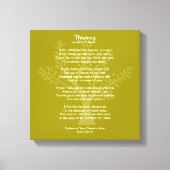 Denkend aan een Inspirerend gedicht, Canvas Afdruk (Voorkant)