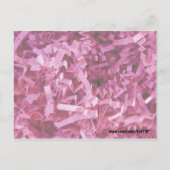 Denkend aan jou Abstracte Roze Papier Snippers Fot Briefkaart (Achterkant)
