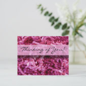 Denkend aan jou Abstracte Roze Papier Snippers Fot Briefkaart (Staand voorkant)