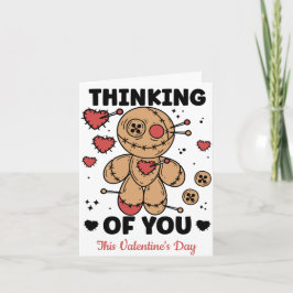 Denkend aan Jou, Deze Valentijnsdag Voodoo Pop Kaart