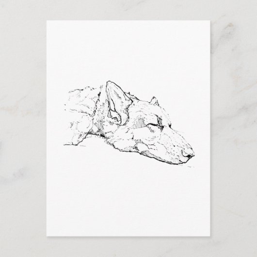 Denkend aan jou, Duitse Herder Briefkaart (Voorkant)