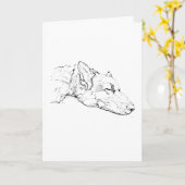 Denkend aan jou, Duitse Herder Kaart (Gele Bloem)