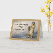 Denkend aan Jou, Eekhoorn Kaart (Gele Bloem)