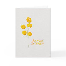Denkend Aan Jou Gele Billy Buttons Aquarel