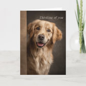 Denkend aan jou Golden Retriever Kaart (Voorkant)