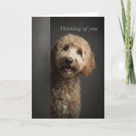 Denkend aan Jou Goldendoodle Kaart