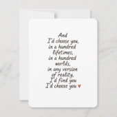 Denkend aan Jou Grappige Romantische Liefdeskaart Feestdagenkaart (Voorkant)