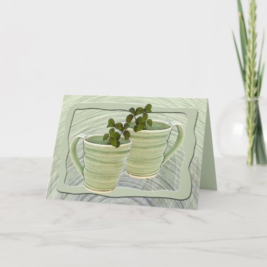 Denkend aan Jou Groene Bekers Mint Foto Sjabloon (Voorkant)