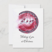 Denkend aan jou handgemaakte kerstkaart (Voorkant)