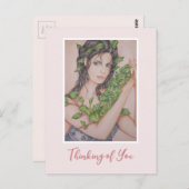 Denkend aan Jou Ivoor Bruidsmeisje Potlood Illustr Briefkaart (Voorkant / Achterkant)