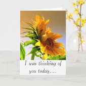 Denkend aan jou. . . ... kaart (Gele Bloem)