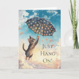 Denkend aan Jou Kat en Paraplu Vliegend in de Luch Kaart