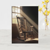Denkend aan Jou Lege Schommelstoel Kaart (Gele Bloem)