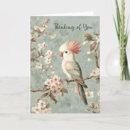 Denkend aan jou liefhebber van kaketoe vogels Groe Kaart