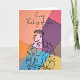 Denkend aan Jou – Moderne Artistieke Wenskaart Kaart