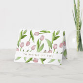 Denkend Aan Jou Moderne Roze Tulp Kaart (Voorkant)