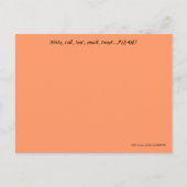 Denkend Aan Jou Oranje Lijn van Hart Abstract Briefkaart (Achterkant)