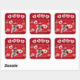 Denkend Aan Jou Poodle Sticker Labels