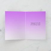 Denkend aan jou,  Purple Flowers v Feestdagen Kaart (Binnen)