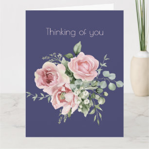 Denkend Aan Jou Roze Botanische Rozen Kaart