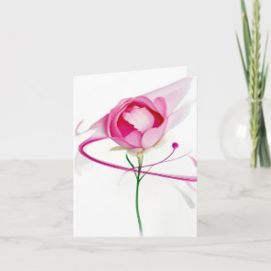 Denkend aan Jou Roze Pioenknop Abstract Kaart