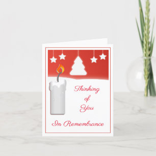Denkend Aan Jou Ter Herinnering Kerst Kaars Feestdagen Kaart