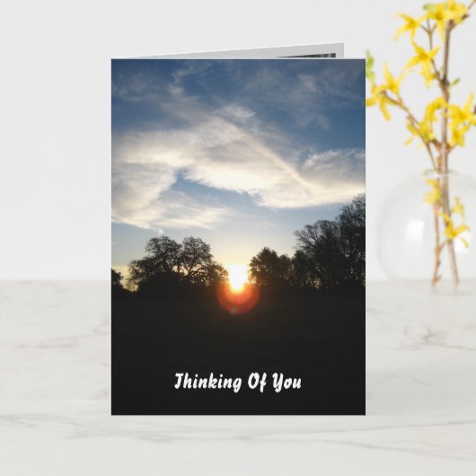 Denkend aan jou, voel je beter kaart (Gele Bloem)