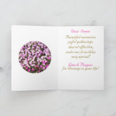 Denkend aan jou, vriendschap, gevouwen groet kaart (Binnen)