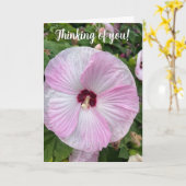 Denkend aan jou, vriendschap, gevouwen groet kaart (Gele Bloem)