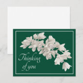 Denkend aan Jou Witte Orchidee Moderne Botanische  Briefkaart (Voorkant / Achterkant)