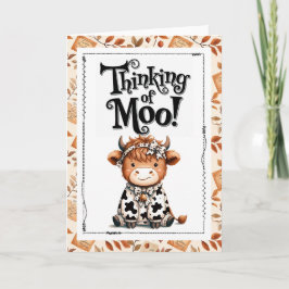 Denkend aan Moo Schotse Hooglander Kaart
