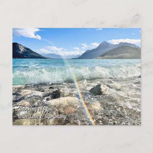 Denkend aan u Liefde Condoleance Landschap Ansicht Briefkaart (Voorkant)