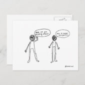 denkend briefkaart (Voorkant / Achterkant)