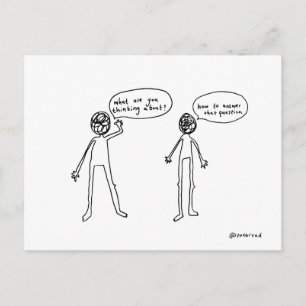denkend briefkaart