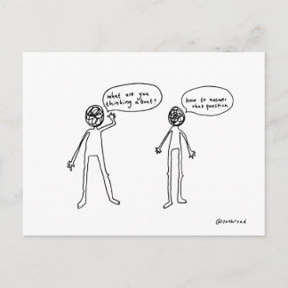 denkend briefkaart