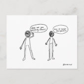 denkend briefkaart (Voorkant)