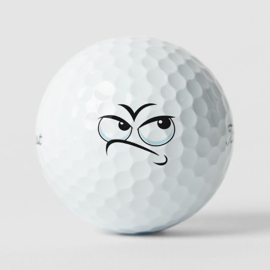 Denkend emoticon golfballen (Voorkant)